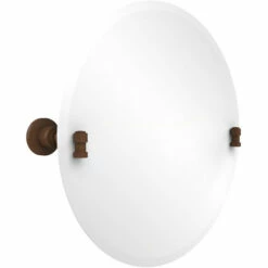 Washington Square Frameless Round Tilt Mirror With Beveled Edge By Allied Brass -Allied Brass Shop ai ws90 abz s3