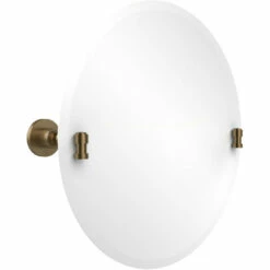 Washington Square Frameless Round Tilt Mirror With Beveled Edge By Allied Brass -Allied Brass Shop ai ws90 bbr s3