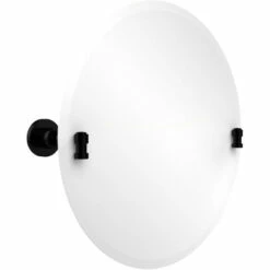 Washington Square Frameless Round Tilt Mirror With Beveled Edge By Allied Brass -Allied Brass Shop ai ws90 bkm s3