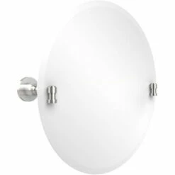 Washington Square Frameless Round Tilt Mirror With Beveled Edge By Allied Brass -Allied Brass Shop ai ws90 pc s3