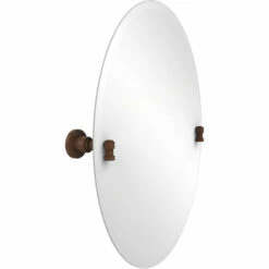 Washington Square Frameless Round Tilt Mirror With Beveled Edge By Allied Brass -Allied Brass Shop ai ws91 abz s3
