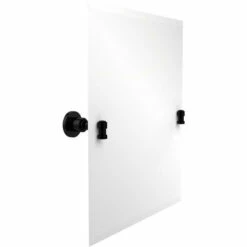 Washington Square Frameless Rectangular Tilt Mirror With Beveled Edge By Allied Brass -Allied Brass Shop ai ws92 bkm s3