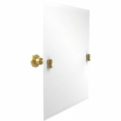Washington Square Frameless Rectangular Tilt Mirror With Beveled Edge By Allied Brass -Allied Brass Shop ai ws92 pb s3