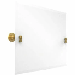 Washington Square Frameless Rectangular Tilt Mirror With Beveled Edge By Allied Brass -Allied Brass Shop ai ws93 pb s3