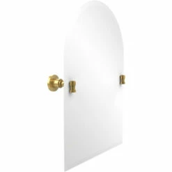 Washington Square Frameless Arched Top Tilt Mirror With Beveled Edge By Allied Brass -Allied Brass Shop ai ws94 pb s3