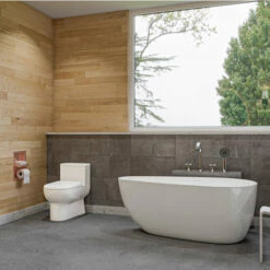 Alfi Brand 59" Oval Acrylic Free Standing Soaking Bathtub In White Or Black -Allied Brass Shop alf ab8861 2 s3