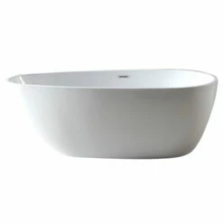 Alfi Brand 59" Oval Acrylic Free Standing Soaking Bathtub In White Or Black -Allied Brass Shop alf ab8861 5 s3
