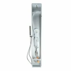 Alfi Brand Glass Shower Panel With 2 Body Sprays And Rain Shower Head In White Or Black -Allied Brass Shop alf absp55b 4 s3