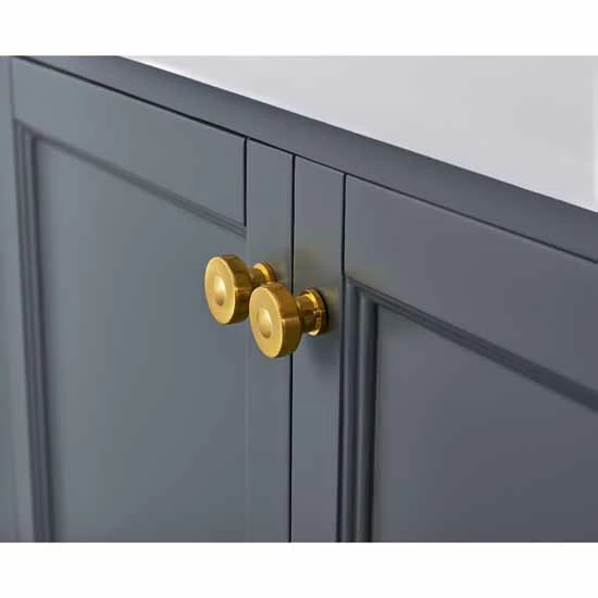 Ancerre Designs Adeline 60'' Double Sink Bath Vanity In White With Italian Carrara White Marble Vanity Top And (2) White Undermount Farmhouse Basin With Gold Hardware, 60''W X 20-1/2''D X 34-5/8''H 16 Ancerre Designs Adeline 60'' Double Sink Bath Vanity In White With Italian Carrara White Marble Vanity Top And (2) White Undermount Farmhouse Basin With Gold Hardware, 60''W X 20-1/2''D X 34-5/8''H - Image 16