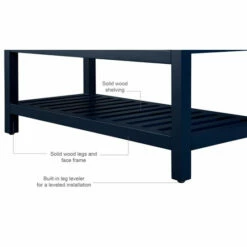 Ancerre Designs Elizabeth 48'' Wide Bath Vanity Available In Multiple Finishes With Vanity Top And White Undermount Basin -Allied Brass Shop anc vts elizabeth 48 hb cw gd info 5 s3