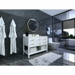 Ancerre Designs Elizabeth 48'' Wide Bath Vanity Available In Multiple Finishes With Vanity Top And White Undermount Basin -Allied Brass Shop anc vts elizabeth 48 w cw gd 2 s3