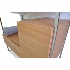 Ancerre Designs Tory 24'' Bath Vanity Set In Natural Walnut With White Matte Seamless Solid Surface Sink Top And Mirror -Allied Brass Shop anc vtsm tory 48 nw mw close3 s3