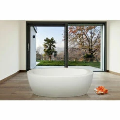 Aquatica PureScape™ Freestanding Oval Acrylic Bathtub In High Gloss White Only, 68-3/4" Wide -Allied Brass Shop aqu 627722000653 02 s3