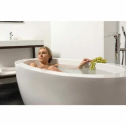 Aquatica PureScape™ Freestanding Oval Acrylic Bathtub In High Gloss White Only, 68-3/4" Wide -Allied Brass Shop aqu 627722000653 11 s3