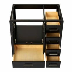 ARIEL Cambridge 36'' Left Or Right Offset Single Sink Base Vanity Cabinet In Multiple Finishes, 36''W X 21-1/2''D X 33-1/2''H -Allied Brass Shop ari a037s l bc esp noalternateimageview4 s3