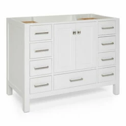 ARIEL Cambridge 42'' Single Sink Vanity Cabinet In Multiple Finishes, 42''W X 21-1/2''D X 33-1/2''H -Allied Brass Shop ari a043s bc wht noalternateimageview1 s3