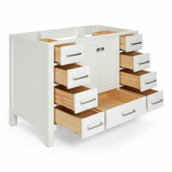 ARIEL Cambridge 42'' Single Sink Vanity Cabinet In Multiple Finishes, 42''W X 21-1/2''D X 33-1/2''H -Allied Brass Shop ari a043s bc wht noalternateimageview3 s3