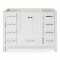 ARIEL Cambridge 42'' Single Sink Vanity Cabinet In Multiple Finishes, 42''W X 21-1/2''D X 33-1/2''H -Allied Brass Shop ari a043s bc wht noproductimage s3