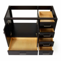 ARIEL Cambridge 42'' Left Or Right Offset Single Sink Vanity Cabinet In Multiple Finishes, 42''W X 21-1/2''D X 33-1/2''H -Allied Brass Shop ari a043s l bc esp noalternateimageview4 s3