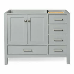 ARIEL Cambridge 42'' Left Or Right Offset Single Sink Vanity Cabinet In Multiple Finishes, 42''W X 21-1/2''D X 33-1/2''H