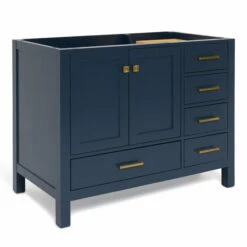 ARIEL Cambridge 42'' Left Or Right Offset Single Sink Vanity Cabinet In Multiple Finishes, 42''W X 21-1/2''D X 33-1/2''H -Allied Brass Shop ari a043s l bc mnb noalternateimageview1 s3