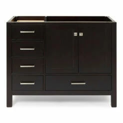 ARIEL Cambridge 42'' Left Or Right Offset Single Sink Vanity Cabinet In Multiple Finishes, 42''W X 21-1/2''D X 33-1/2''H -Allied Brass Shop ari a043s r bc esp noproductimage s3