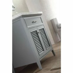ARIEL Kensington 31'' Bathroom Vanity With Shutter Doors And A Faux Drawer -Allied Brass Shop ari ariel vanities with tops d031s vo gry 1f 1000 s3