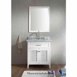 ARIEL Kensington 31'' Bathroom Vanity With Shutter Doors And A Faux Drawer -Allied Brass Shop ari ariel vanities with tops d031s vo wht c3 1000 s3