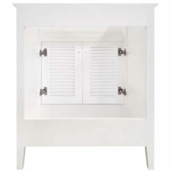 ARIEL Kensington 30'' Single Vanity Cabinet In Multiple Finishes, 30''W X 21-1/2''D X 33-1/2''H -Allied Brass Shop ari d031s bc wht 1f 1000 s3