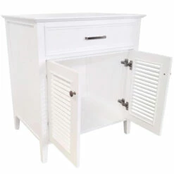 ARIEL Kensington 30'' Single Vanity Cabinet In Multiple Finishes, 30''W X 21-1/2''D X 33-1/2''H -Allied Brass Shop ari d031s bc wht 4f 1000 s3
