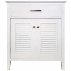 ARIEL Kensington 30'' Single Vanity Cabinet In Multiple Finishes, 30''W X 21-1/2''D X 33-1/2''H -Allied Brass Shop ari d031s bc wht 64 1000 s3