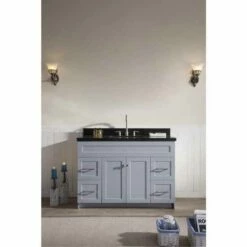 ARIEL Hamlet 49" Single Bathroom Vanity With Finish And Countertop Option -Allied Brass Shop ari f049s ab vo gry s3