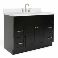 ARIEL Hamlet 49" Single Bathroom Vanity With Finish And Countertop Option -Allied Brass Shop ari f049s wq vo blk noalternateimageview1 s3