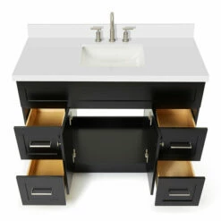 ARIEL Hamlet 49" Single Bathroom Vanity With Finish And Countertop Option -Allied Brass Shop ari f049s wq vo blk noalternateimageview4 s3