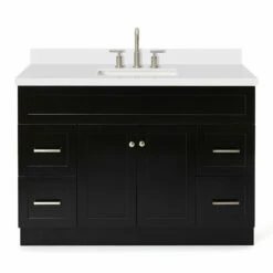 ARIEL Hamlet 49" Single Bathroom Vanity With Finish And Countertop Option -Allied Brass Shop ari f049s wq vo blk noproductimage s3
