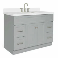 ARIEL Hamlet 49" Single Bathroom Vanity With Finish And Countertop Option -Allied Brass Shop ari f049s wq vo gry noalternateimageview1 s3