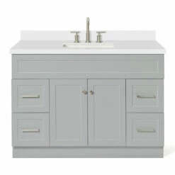 ARIEL Hamlet 49" Single Bathroom Vanity With Finish And Countertop Option -Allied Brass Shop ari f049s wq vo gry noproductimage s3