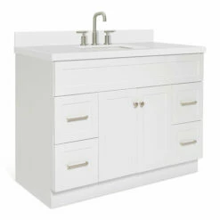 ARIEL Hamlet 49" Single Bathroom Vanity With Finish And Countertop Option -Allied Brass Shop ari f049s wq vo wht noalternateimageview1 s3