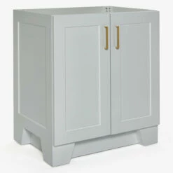 ARIEL Taylor Bath Vanity Single Sink Base Cabinet Only, 30" Wide -Allied Brass Shop ari q030s bc gry alternateimageview1 s3