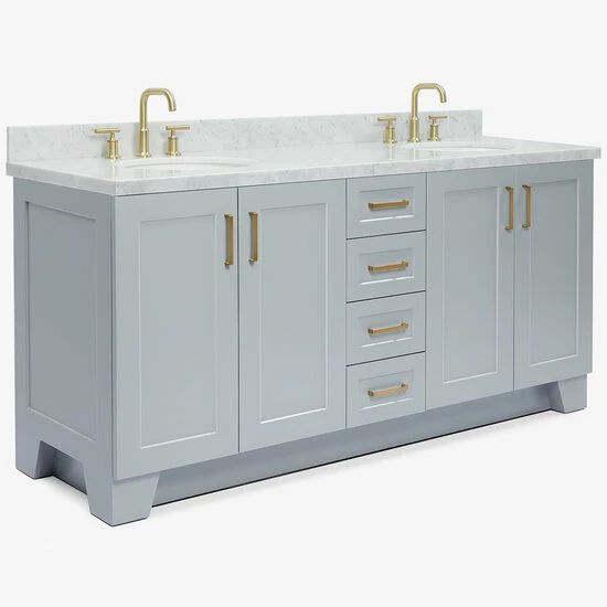 ARIEL Taylor Bath Vanity Double Sink Base Cabinet Only, 60" W Or 72" W 6 ARIEL Taylor Bath Vanity Double Sink Base Cabinet Only, 60" W Or 72" W - Image 6