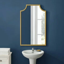 Crosley Furniture Aimee Bath Mirror In Oil Rubbed Bronze Or Soft Gold, 24'' W X 1'' D X 38'' H -Allied Brass Shop clf cf6200 gl 1 s3