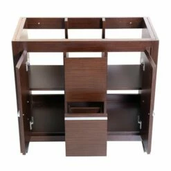 Fresca Allier 36" Wenge Or Antique White Modern Bathroom Vanity With Mirror, Set Includes: Base Cabinet, Countertop/Sink Top, Faucet, Mirror W/ Shelf, P-Trap, Pop-Up Drain And Installation Hardware -Allied Brass Shop fre fcb8136wg 2 s3