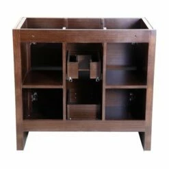 Fresca Allier 36" Wenge Or Antique White Modern Bathroom Vanity With Mirror, Set Includes: Base Cabinet, Countertop/Sink Top, Faucet, Mirror W/ Shelf, P-Trap, Pop-Up Drain And Installation Hardware -Allied Brass Shop fre fcb8136wg 3 s3