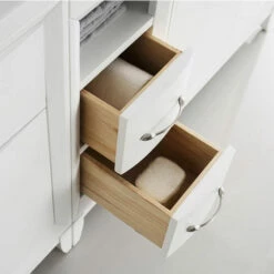 Fresca Cambridge 72" Antique Coffee Or White Double Sink Traditional Bathroom Vanity With Mirrors, Set Includes: (2) Base Cabinets, Side Cabinet, Countertop, (2) Sinks, (2) Faucets, (2) Mirrors, (2) P-Traps, (2) Pop-Up Drains And Installation Hardware -Allied Brass Shop fre fvn21 301230wh 6 s3