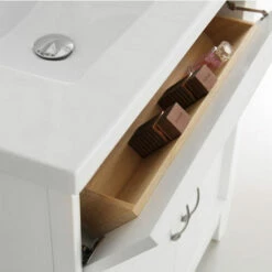 Fresca Cambridge 30" Antique Coffee Or White Traditional Bathroom Vanity With Mirror, Set Includes: Base Cabinet, Sink Top, Faucet, Mirror, P-Trap, Pop-Up Drain And Installation Hardware -Allied Brass Shop fre fvn2130wh 5 s3