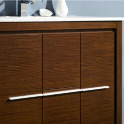 Fresca Allier 36" Wenge Or Antique White Modern Bathroom Vanity With Mirror, Set Includes: Base Cabinet, Countertop/Sink Top, Faucet, Mirror W/ Shelf, P-Trap, Pop-Up Drain And Installation Hardware -Allied Brass Shop fre fvn8136wg 4 s3