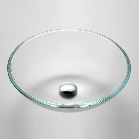 Kraus Crystal Clear Glass Vessel Sink With Pop-Up Drain & Mounting Ring 2 Kraus Crystal Clear Glass Vessel Sink With Pop-Up Drain & Mounting Ring - Image 2