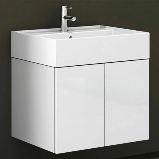 Iotti By Nameeks Smile SM01 Wall Mounted Single Sink Bathroom Vanity Set (Includes: Main Cabinet And Sink Top) ADA Compliant And Made In Italy 2 Iotti By Nameeks Smile SM01 Wall Mounted Single Sink Bathroom Vanity Set (Includes: Main Cabinet And Sink Top) ADA Compliant And Made In Italy - Image 2