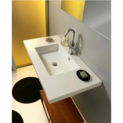 Nameeks Built In Or Wall Mounted Ceramic Washbasin With Overflow, 41-3/10" W X 21-3/10" D, White -Allied Brass Shop nm marsmar03011 105 s3