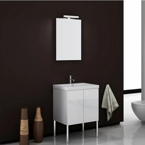 Iotti By Nameeks Space SE01 Wall Mounted Single Sink Bathroom Vanity Set (Includes: Main Cabinet And Sink Top) ADA Compliant And Made In Italy 2 Iotti By Nameeks Space SE01 Wall Mounted Single Sink Bathroom Vanity Set (Includes: Main Cabinet And Sink Top) ADA Compliant And Made In Italy - Image 2